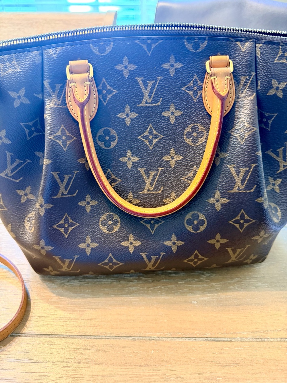 Louis Vuitton Monogram Canvas Satchel with Natural Vachetta Trim